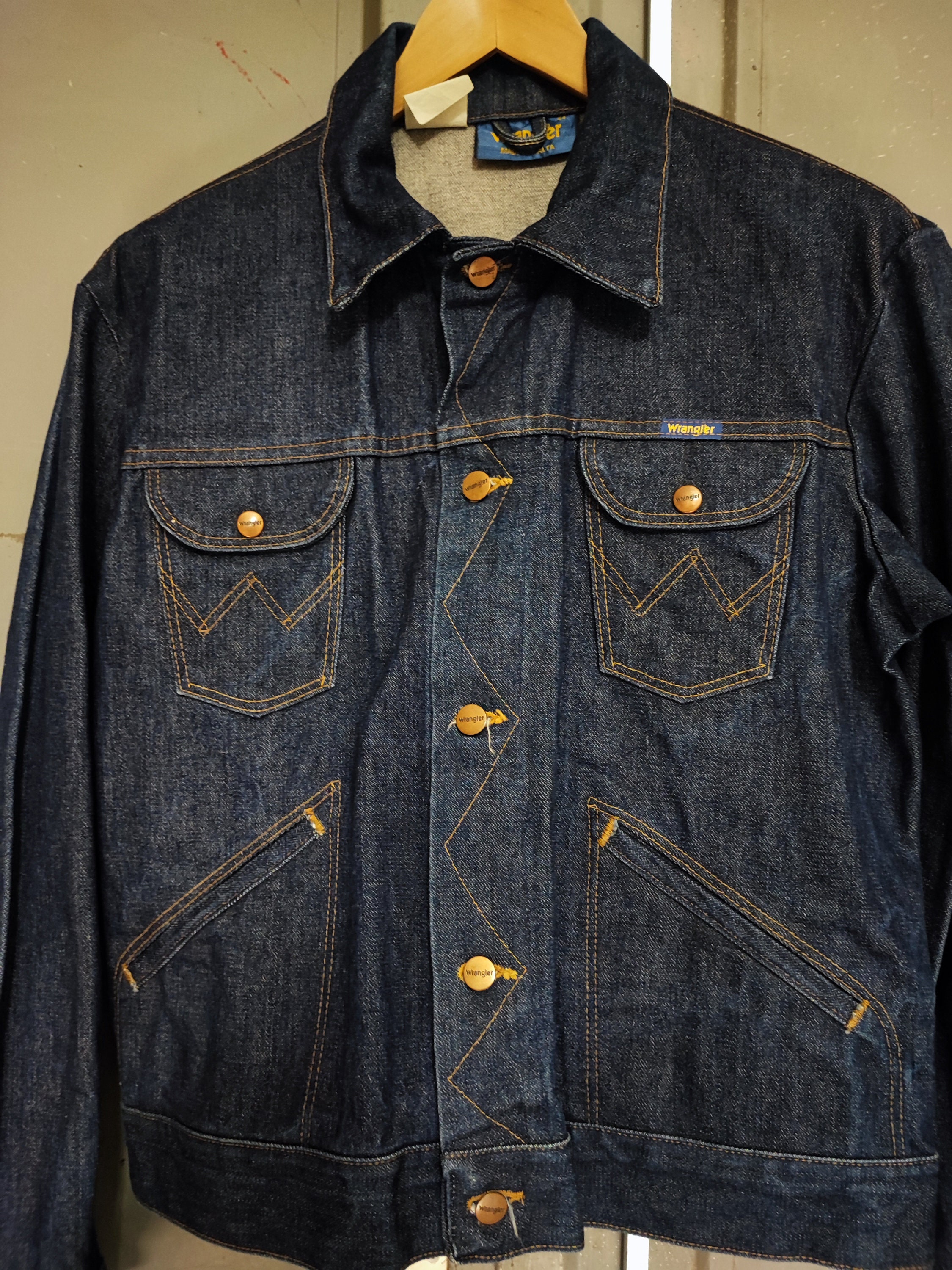 Wrangler Indigo Denim Jacket Size L - Classic 90s Denim Wrangler Indigo Denim Jacket Size L - Classic 90s Denim