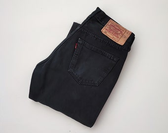 Levi's 501 black jeans - 2000s Regular fit straight black jeans - vintage Levi's black jeans size 32x34