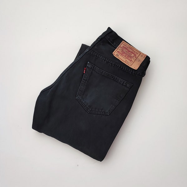 Levi's 501 black jeans - 2000s Regular fit straight black jeans - vintage Levi's black jeans size 32x34
