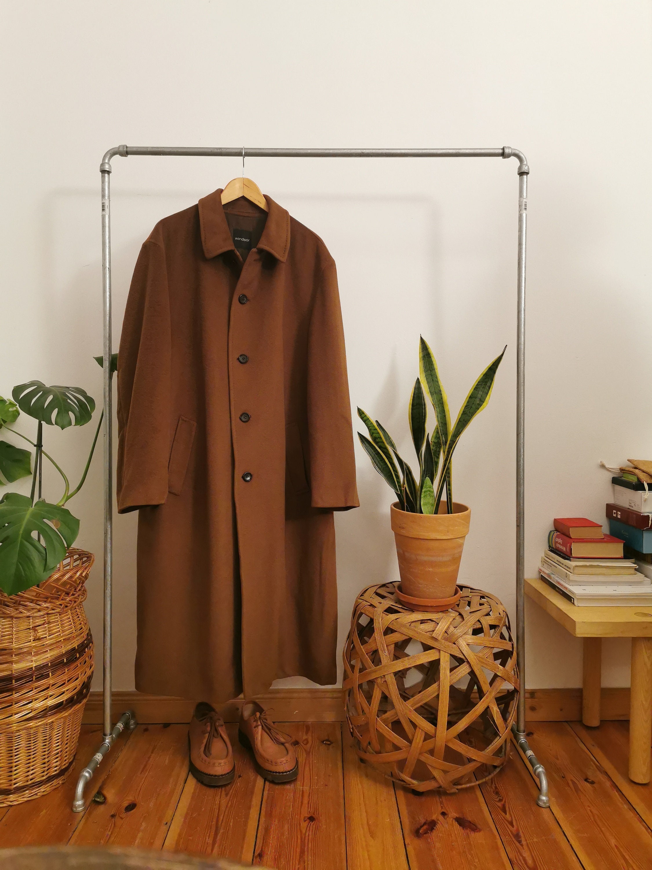 Windsor Pure New Wool and Mohair Brown Coat Classic Single - Etsy