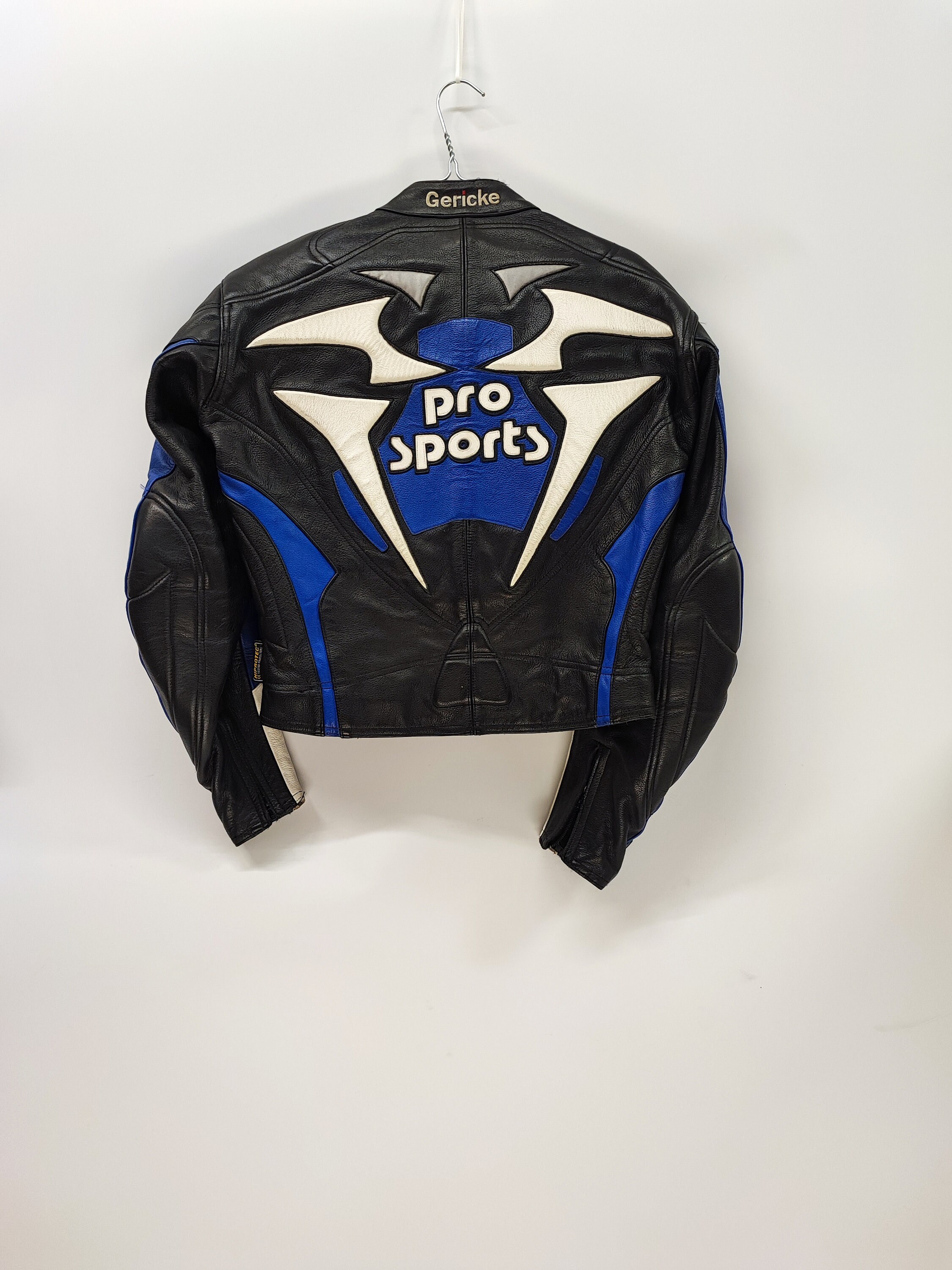 Vintage Gericke Pro Sports Racer Jacket Small Medium Size Blue White Pro Sports Moto Race Jacket Small Used Pro Sport Jacket S Etsy Ireland