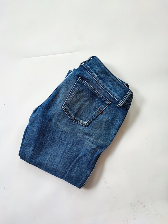 Diesel Jeans Hushds 28 34 Ladie M Size With Square Pockets Details Diesel Trousers From 2000s Low Waist Wide Leg Super Diesel Jeans Etsy