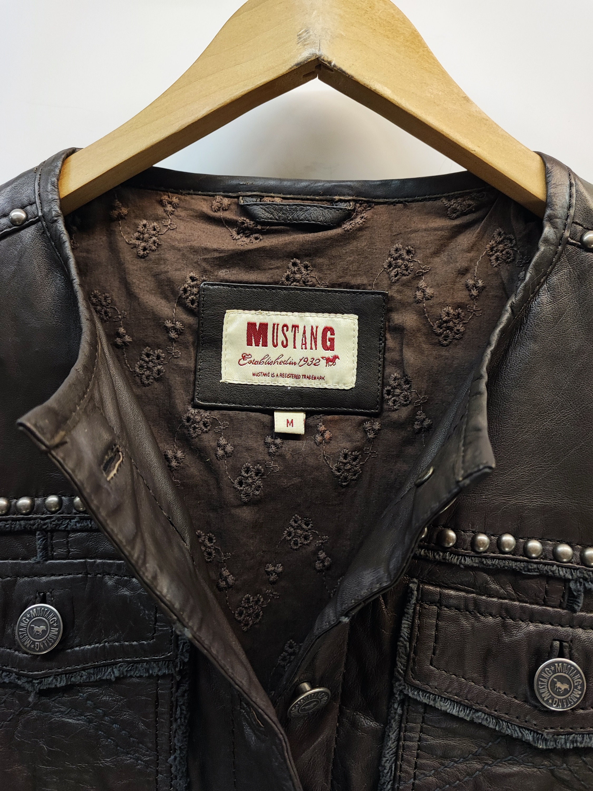 Mustang Vintage Brown Leather Jacket Size M, 90s Leather Mustang Vintage Brown Leather Jacket Size M, 90s Leather