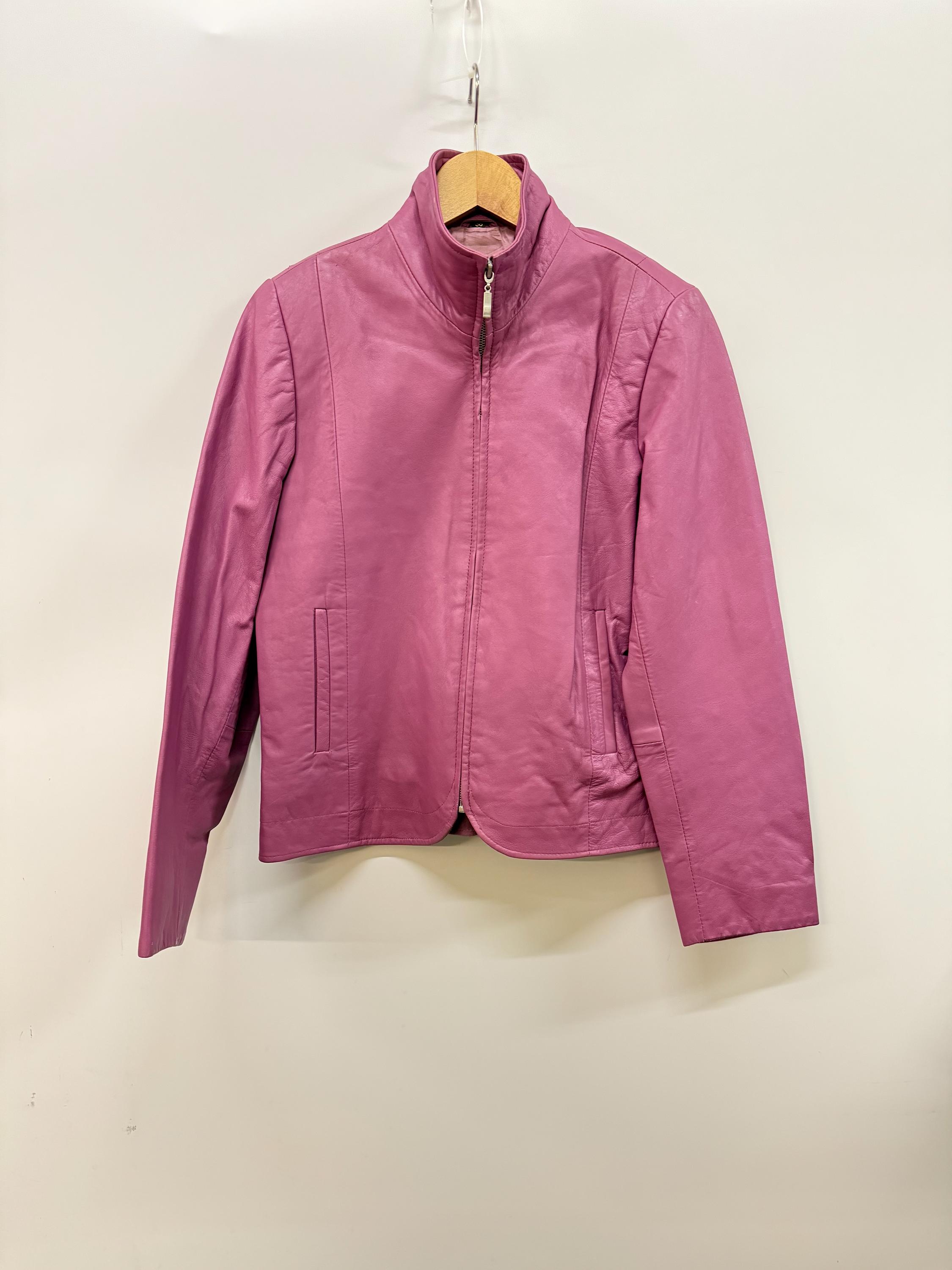 7 FOR ALL MANKIND Faux Leather Pink Moto Jacket NWT Size XS