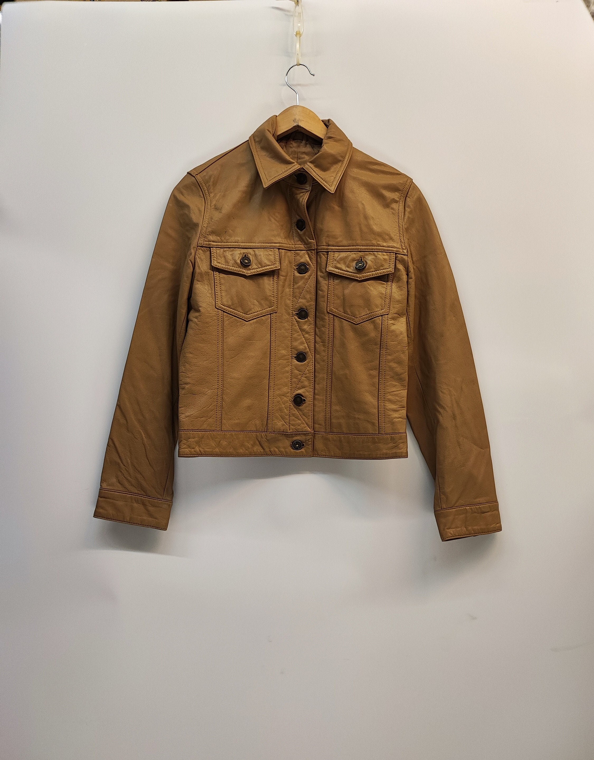 Hennes Vintage Leather Jacket, 90s Camel Leather Jacket Hennes Vintage Leather Jacket, 90s Camel Leather Jacket