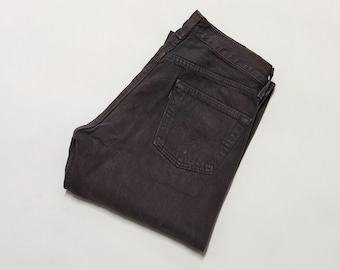 Vintage Levi's 501 jeans marrones tamaño 30x34 hechos en EE.UU. - Jeans rectos de ajuste regular, bragueta de botones - Levi's 501 marrón clásico