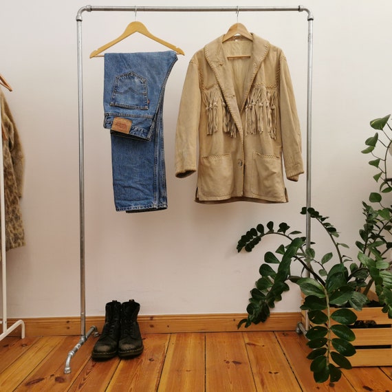 Suede Vintage Fringe Bohemian Jacket 70s 80s Hippi