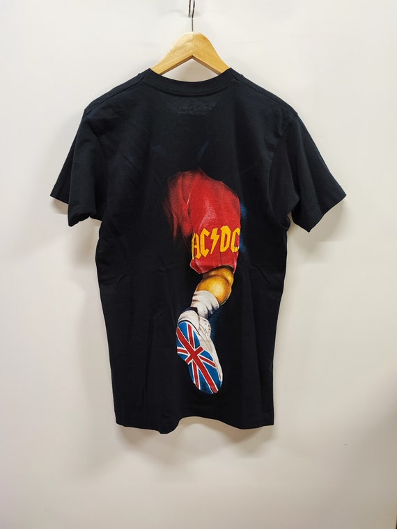 Vintage AC/DC Black Graphic T-shirt Size M - 1993 Original Rock T 