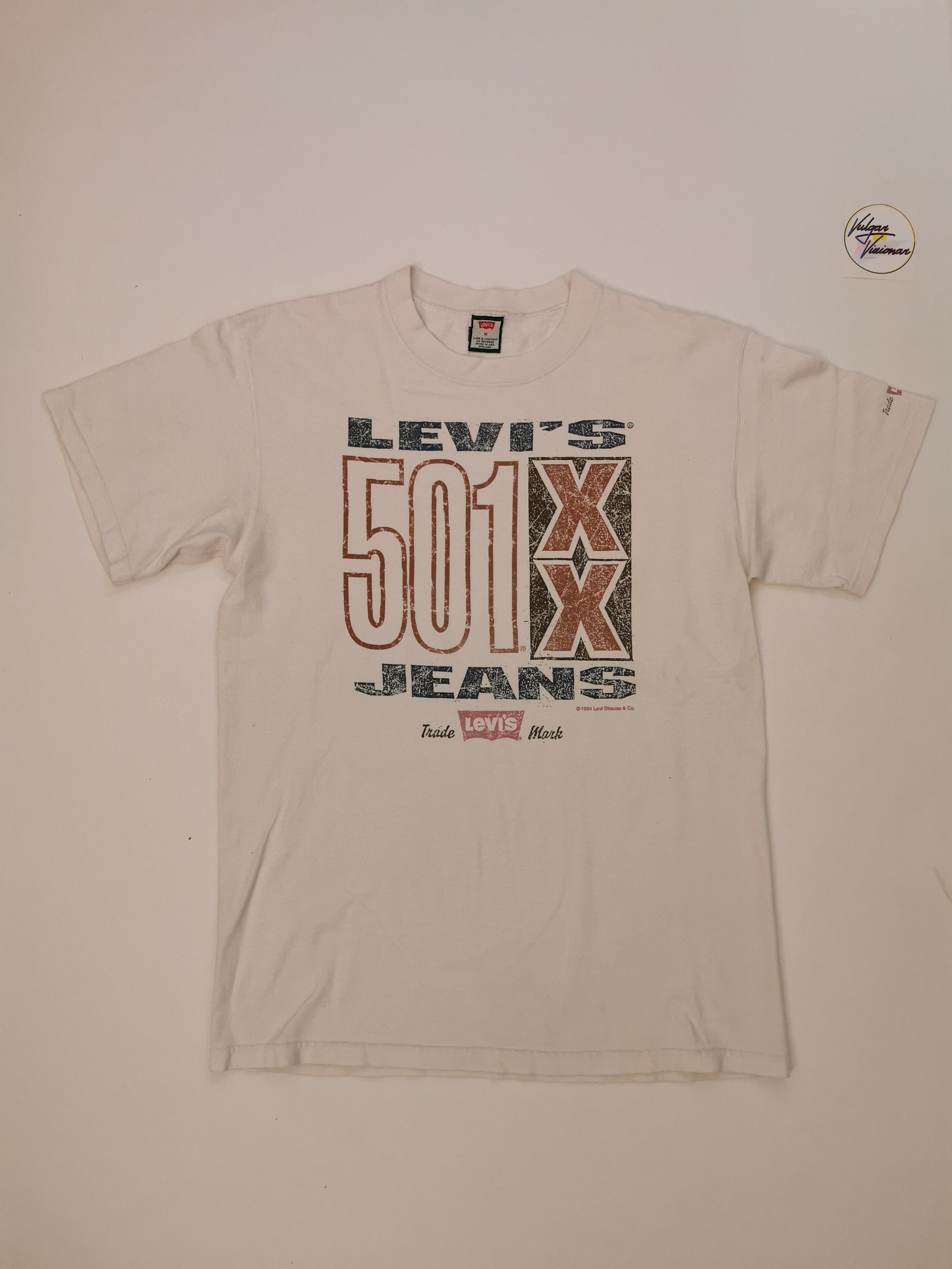 Vtg Levi es 501 XX Jeans weißes schweres Baumwoll T-Shirt made | Etsy