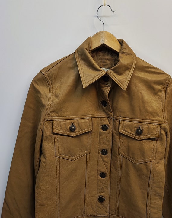 Hennes Vintage Leather Jacket, 90s Camel Leather Jacket Hennes Vintage Leather Jacket, 90s Camel Leather Jacket