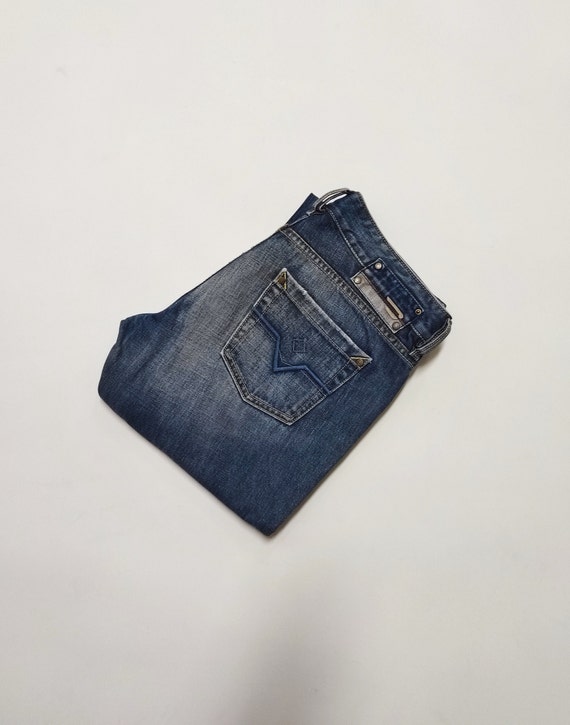 Diesel Industry boot cut blue jeans size 30/31x30… - image 1