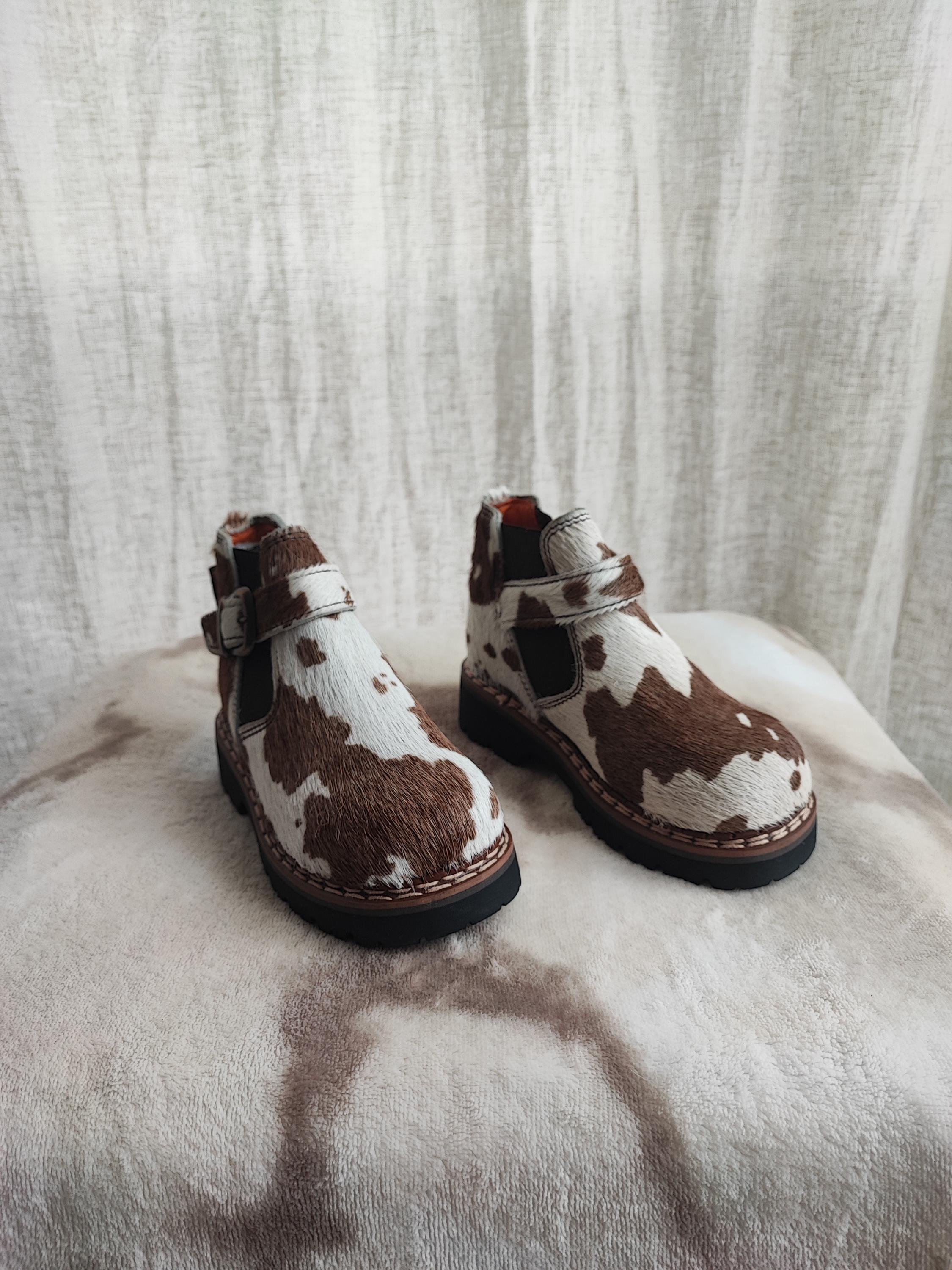 Oilily Leather Ankle Boots for Kids Size 25 Made in Italy Cowhide Chelsea Boots for Kids Size 25 New Etsy