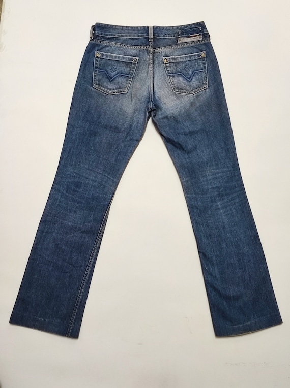 Diesel Industry boot cut blue jeans size 30/31x30… - image 5