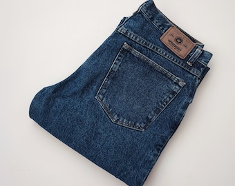 Jeans blu vintage Wrangler - Vestibilità dritta classica e rilassata e denim blu a vita media - Jeans blu Wrangler taglia 32x32