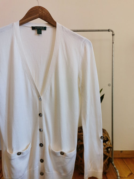 Lauren Ralph Lauren White Cardigan With 
