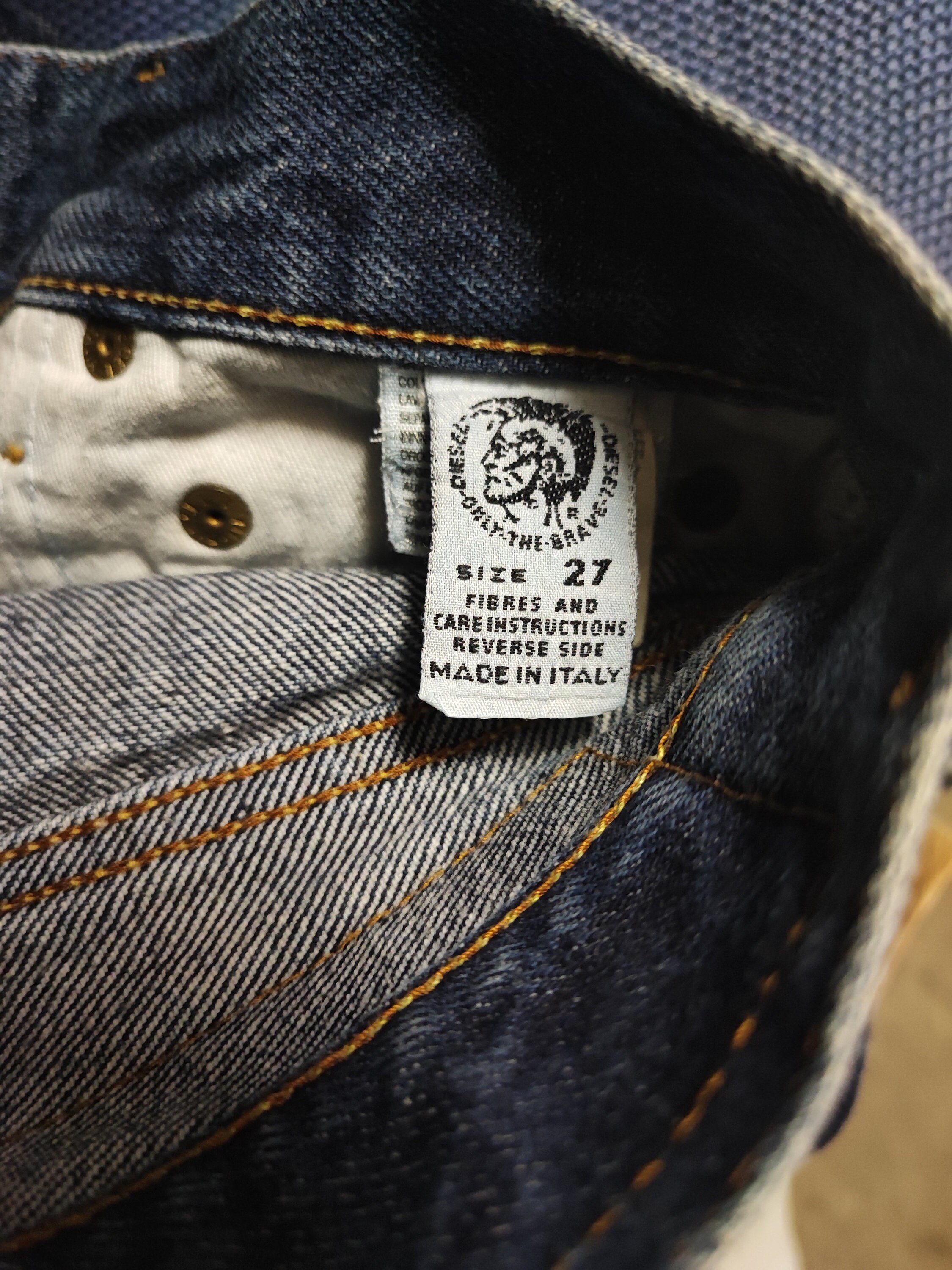 Vintage Diesel 'fanker' Blue Jeans Size 27x30, Made in Italy