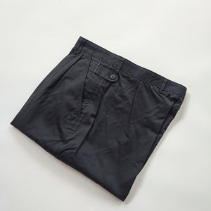 Vintage dunkelblaue Baumwollhose klassischen Stil, dunkelblaue Hose elegant