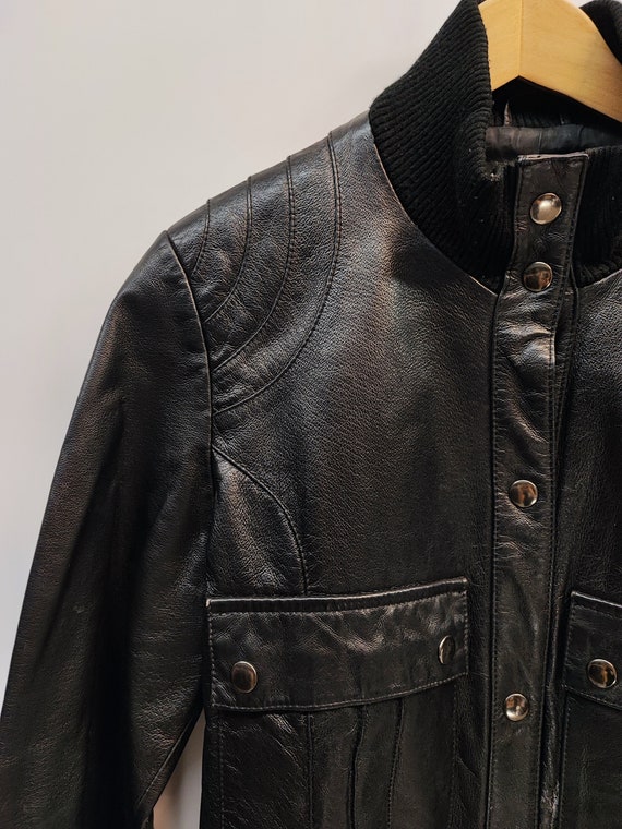 Clockhouse black leather Jacket button closure, V… - image 4