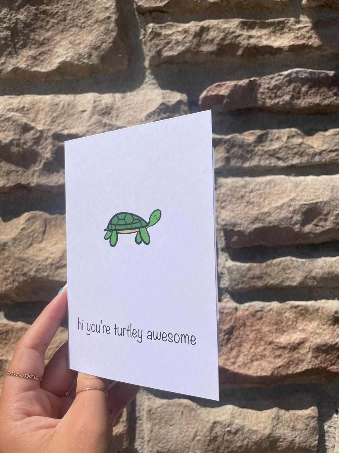 Turtle Greeting Card, Turtley Awesome, Illustrated Card - Etsy