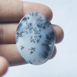AAA Quality Triangle Shape Dendrite Agate Gemstone Natural Dendrite Opal Cabochon Jewellery Stone Size 35*33*8mm 62Cts Loose Dendrite