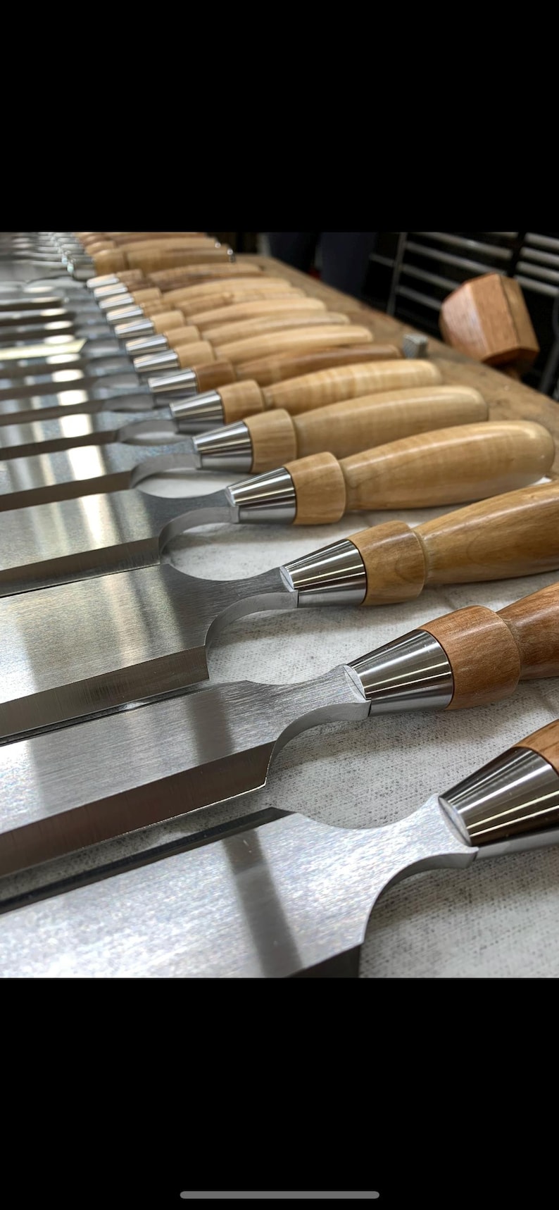 PRE-ORDER 12-piece Bench Chisel Set in Curly Maple - Etsy