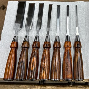 PRE-ORDER 7-Piece Bench Chisel Set In Cocobolo