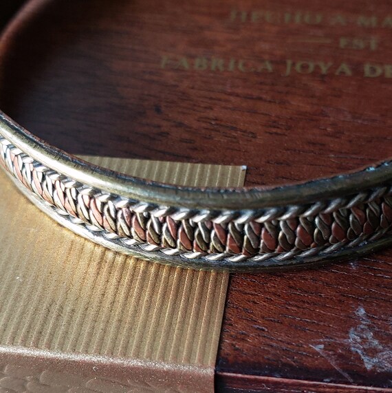 Quality Vintage Copper Arthritis Bracelet, Tri-co… - image 3
