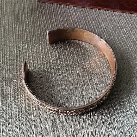 Quality Vintage Copper Arthritis Bracelet, Tri-co… - image 6