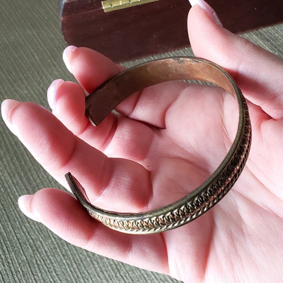 Quality Vintage Copper Arthritis Bracelet, Tri-co… - image 4