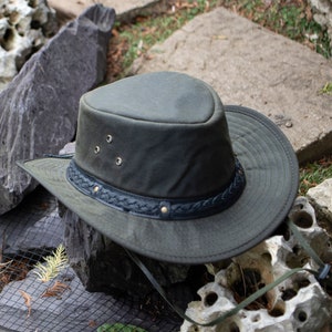 Waxed Canvas Hat - Cowboy Hats Waterproof Foldable Outdoor Headwear for Adventure Enthusiasts