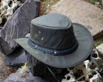 Sombrero de lona encerada - Sombreros vaqueros impermeables y plegables para actividades al aire libre, ideales para los amantes de la aventura.