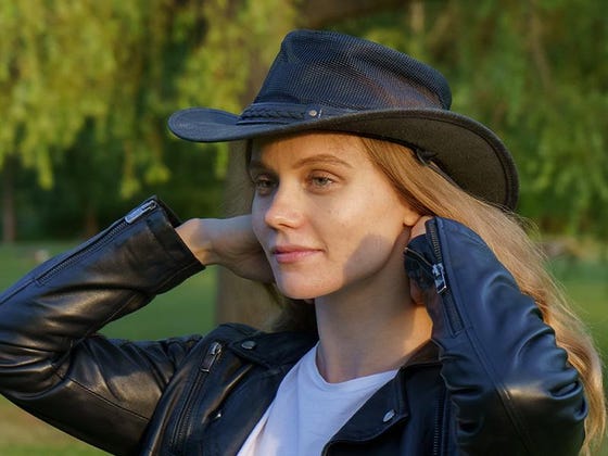 Wombat Leather Cowboy Hats Uk The Distressed Brown Foldable