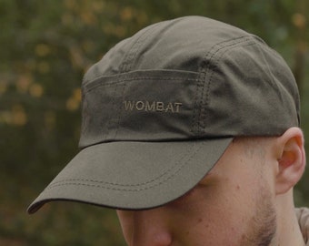 Waxed Cotton Baseball Cap Waterproof Fishing Green Caps Men's Womans Unisex Walking Trekking Gifts for Him, Fathers Day