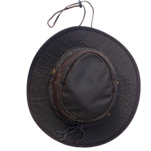 Gewachster Canvas-Cowboyhut, wasserdicht, faltbar, Kopfbedeckung für Outback-Abenteuer Bild 7