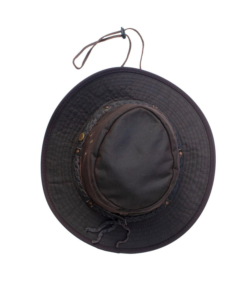 Gewachster Canvas-Cowboyhut, wasserdicht, faltbar, Kopfbedeckung für Outback-Abenteuer Bild 7