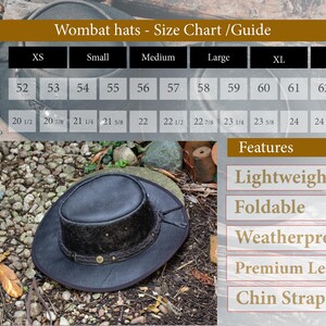 Sombrero Outback de cuero envejecido, sombrero vaquero plegable e impermeable, sombrero de ala ancha para aventuras. imagen 9