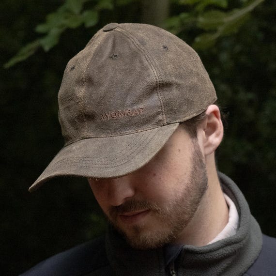 Weathered Leather Baseball Cap Waterproof Outdoor Hat |  Handcrafted Adjustable, Lightweight Adventure by Wombat