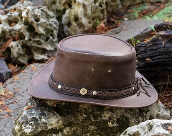 オーストラリアンハット アウトバック レザー カウボーイハット