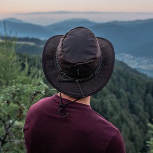 Gewachster Canvas-Cowboyhut, wasserdicht, faltbar, Kopfbedeckung für Outback-Abenteuer Bild 8