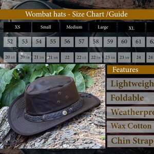 Gewachster Canvas-Cowboyhut, wasserdicht, faltbar, Kopfbedeckung für Outback-Abenteuer Bild 2