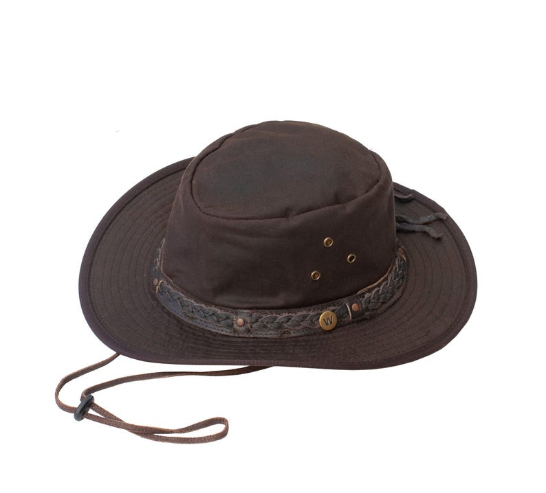Gewachster Canvas-Cowboyhut, wasserdicht, faltbar, Kopfbedeckung für Outback-Abenteuer Bild 6