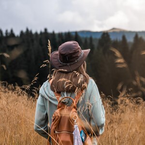 Gewachster Canvas-Cowboyhut, wasserdicht, faltbar, Kopfbedeckung für Outback-Abenteuer Bild 9