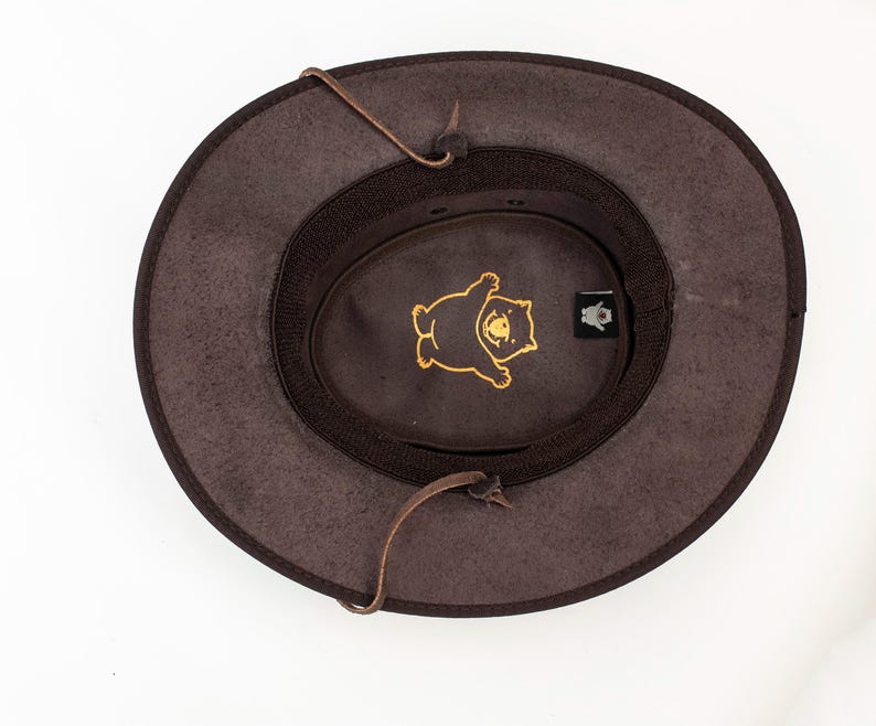 Sombrero Outback de cuero envejecido, sombrero vaquero plegable e impermeable, sombrero de ala ancha para aventuras. imagen 8