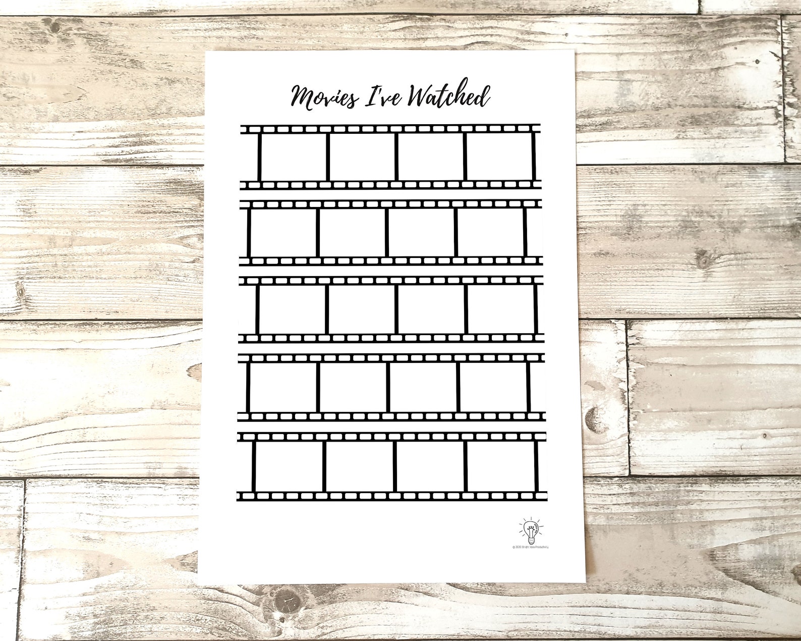 Movies Collection Page Bullet Journal Printable Planner - Etsy France