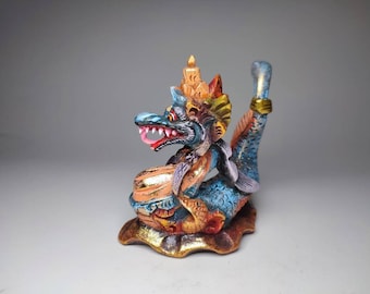 バリ島のナガ族の龍の木彫り彫刻：手彫りのバリ美術像 - Etsy 日本