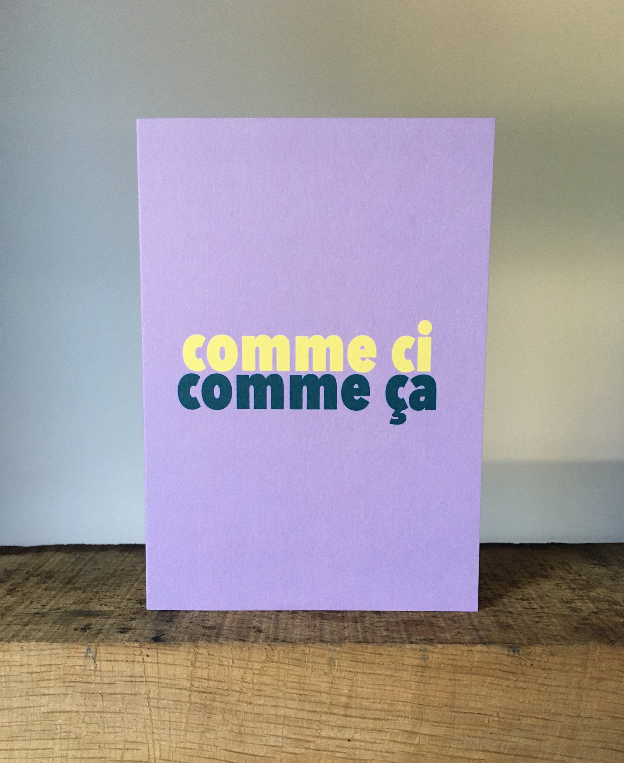 Comme Ci Comme ça A6 Greetings Card Etsy