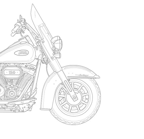 Harley shop davidson drawing