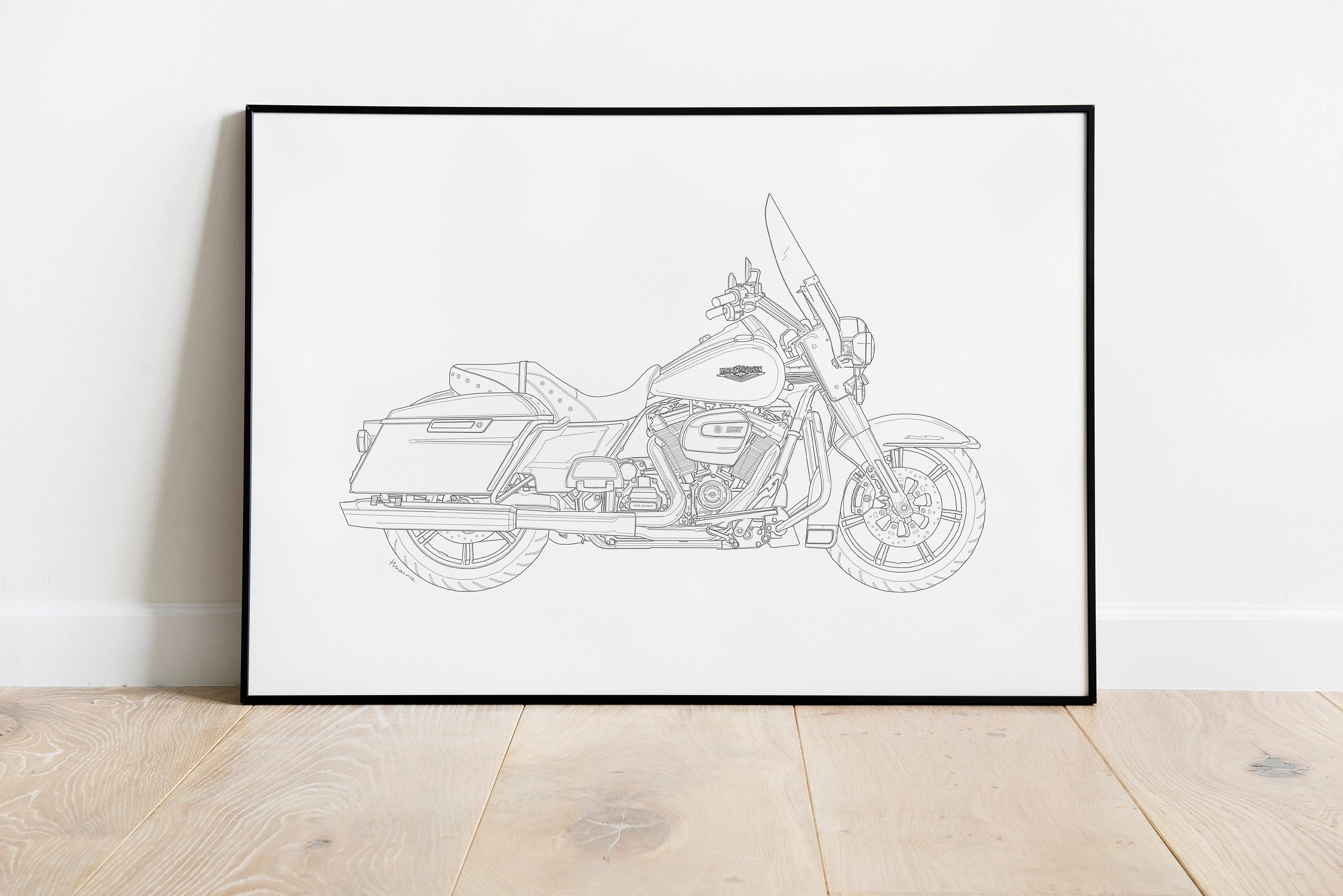 Harley Davidson Motorbike, Roadking 110, Home and Travel Decor