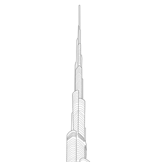 Khalifa Tower Dubai  Architecture drawing art Architecture artists  Event poster design