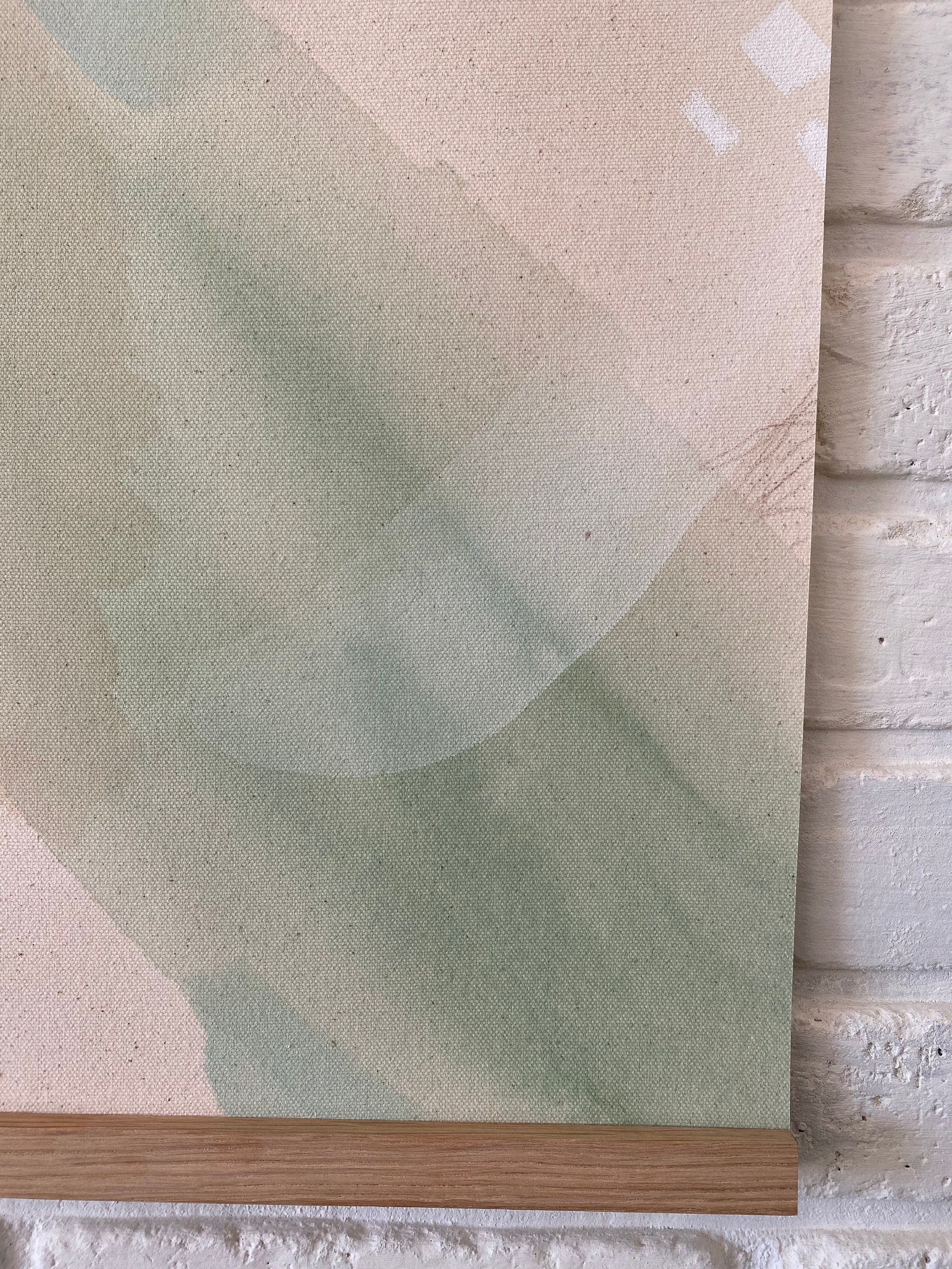 Raw natural canvas wall hanging acrylic oil pastel abstract Etsy